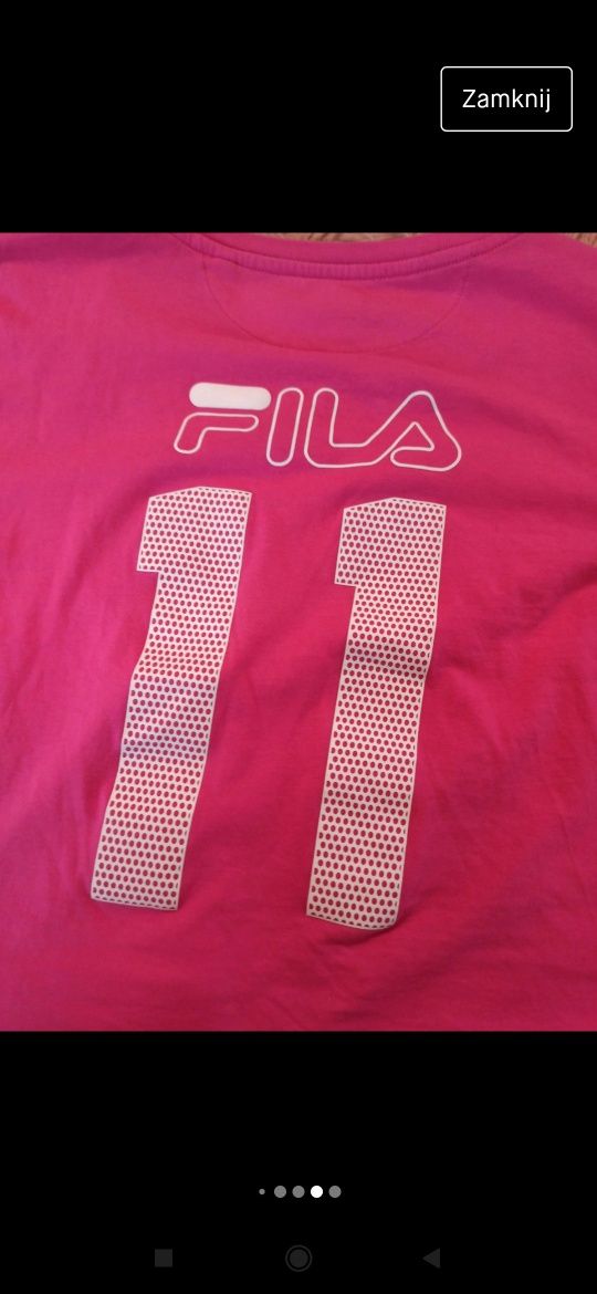Fila L oversizowy t-shirt crop top