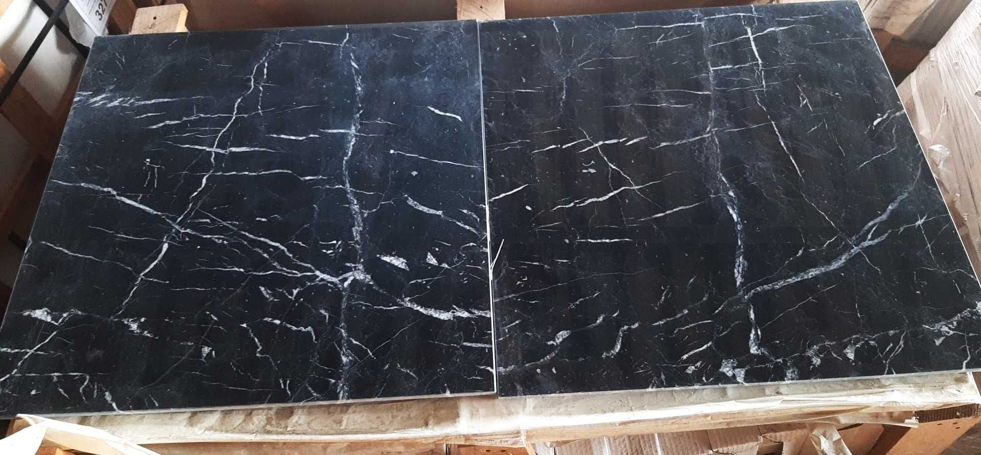 Płytki marmurowe NERO MARQUINA 61 x 61 x 1,2 polerowane