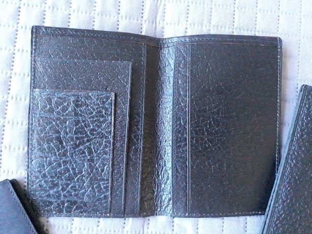 Portfele skórzane 4 sztuki męskie portfel