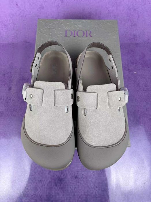 Мюли Dior x Birkenstock Milk мюлі діор біркешток тапки диор биркеншток
