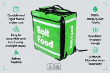 Mochila Cúbica Extensível Uber eats||bolt novo originais