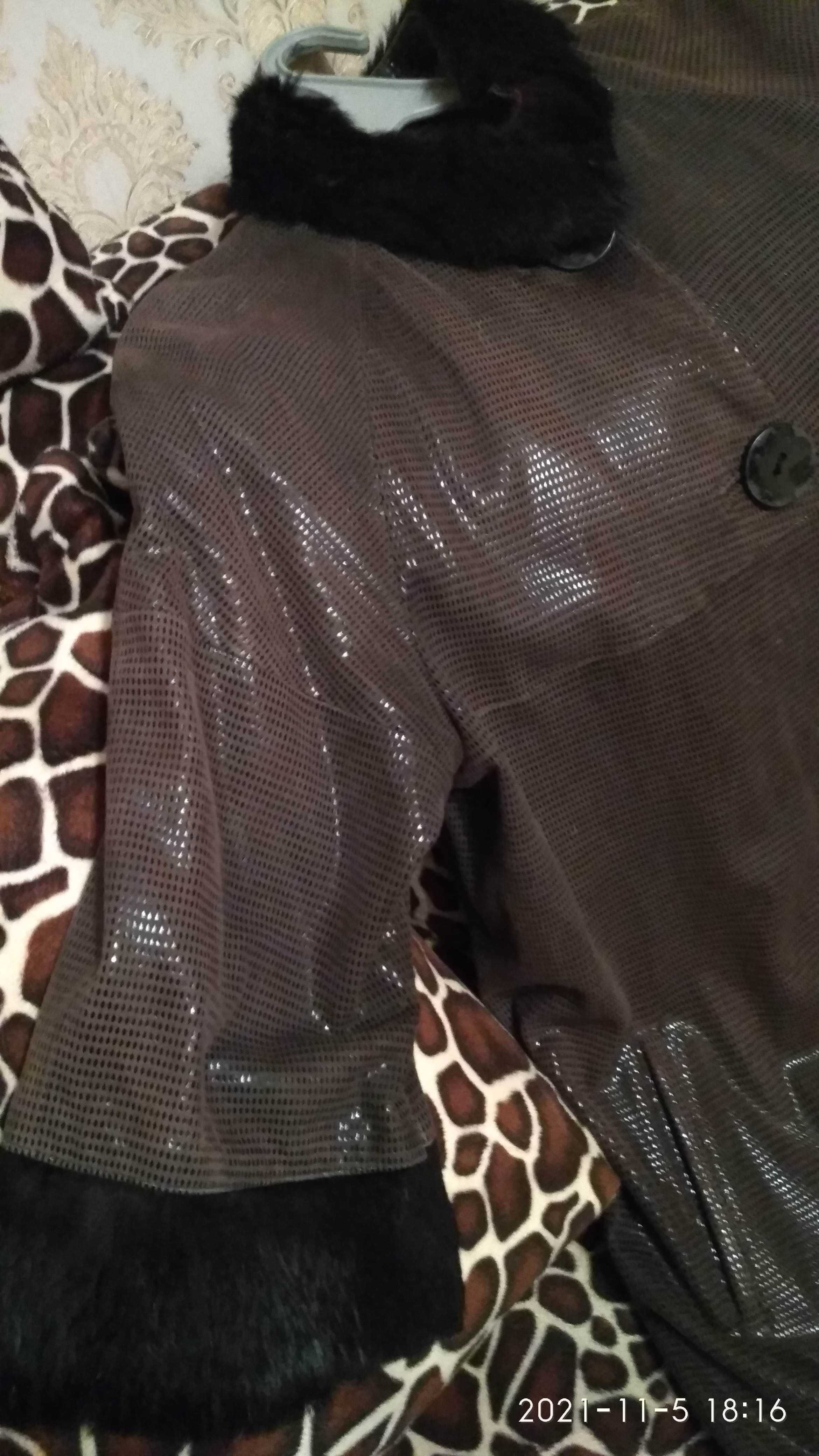 Куртка, плащ, пончо, лазерная кожа, размер 46-48