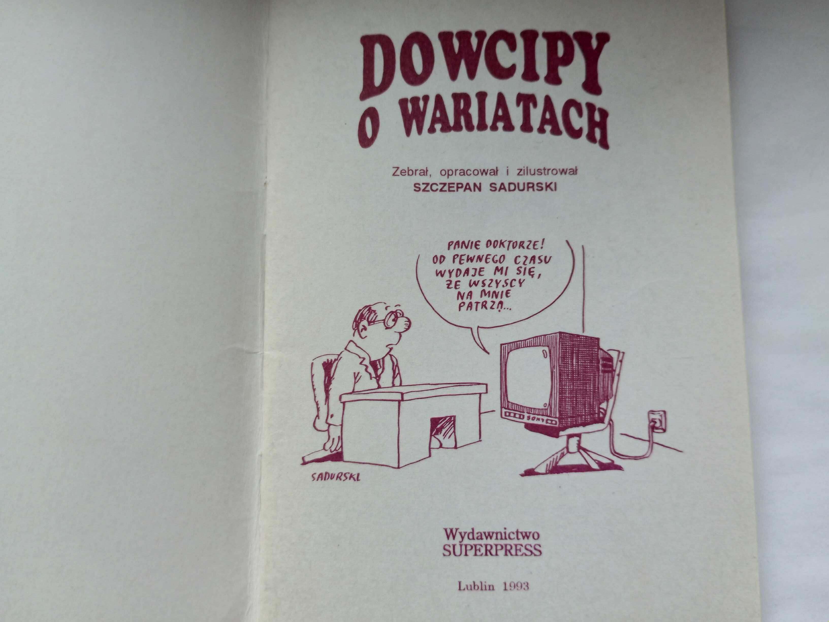HUMOR Żydowski Dowcipy o Wariatach Kawały Uśmiech Zestaw 3 książek PRL