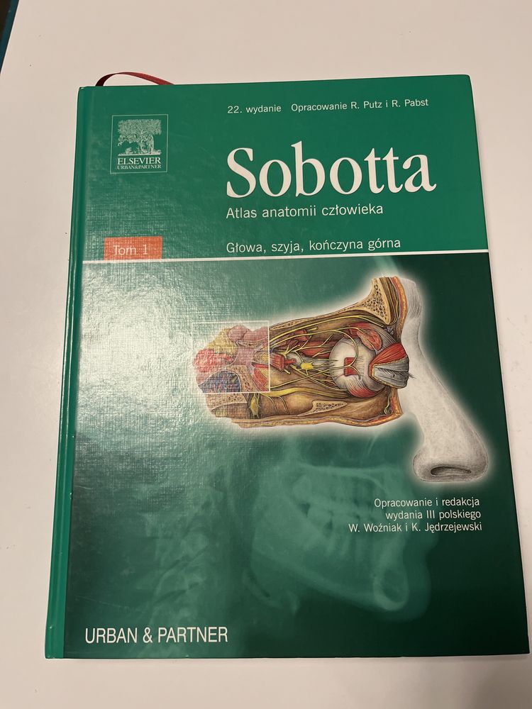 Sobotta Atlas anatomii człowieka Tom 1 Twarda oprawa