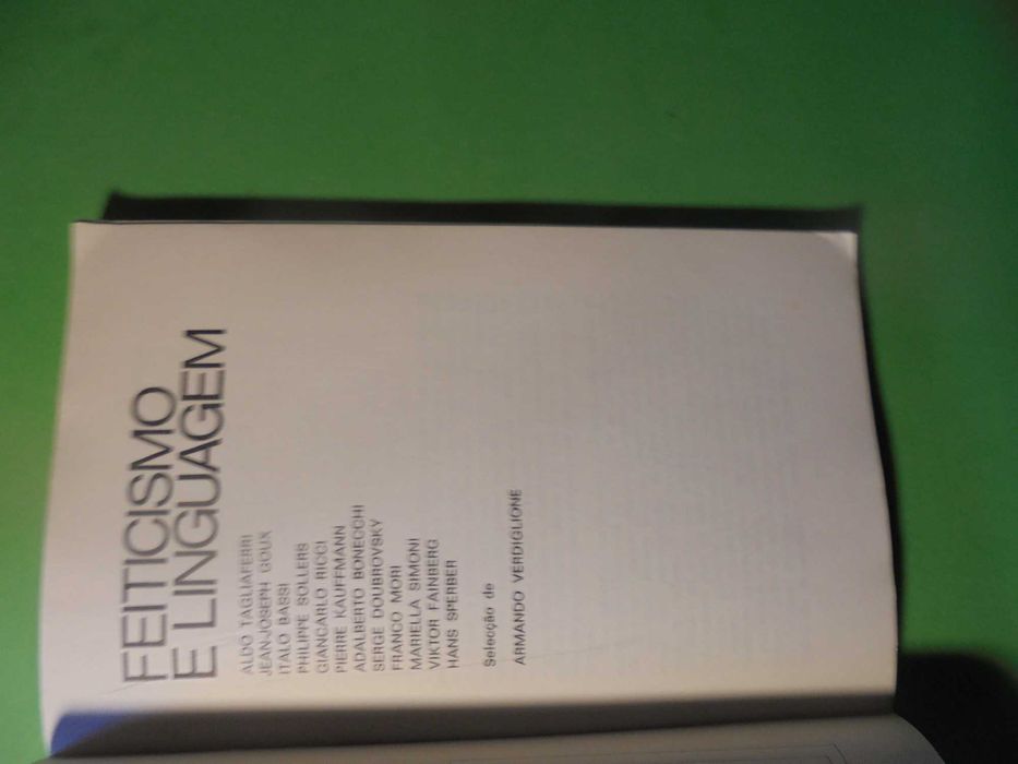 Goux (J.J-PH,Sollers);Feiticismo e Linguagem