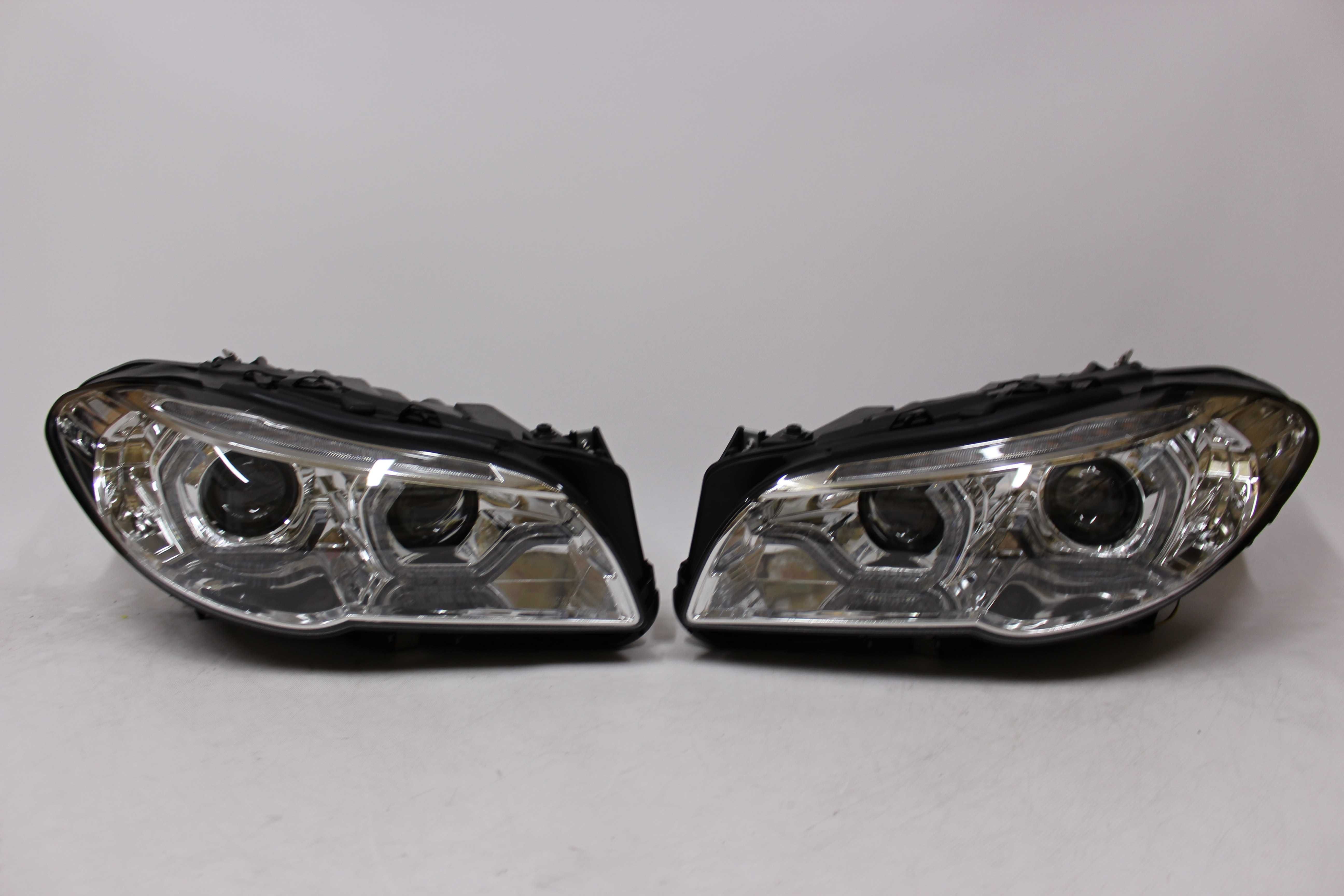 Lampy przednie przód BMW F10 F11 LCI 13-16 LED U-BAR NEON Dynamiczne !