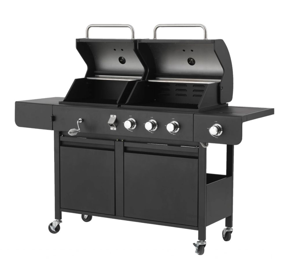 Grill węglowo-gazowy 88x36,5 cm Burns & Barkles All in one 8837