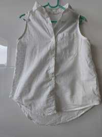 H&M koszula biała bluzeczka galowa dla dziewczynki 140