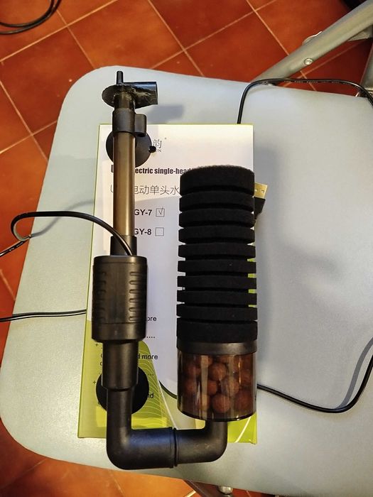 Filtro esponja e bioballs com motor novo