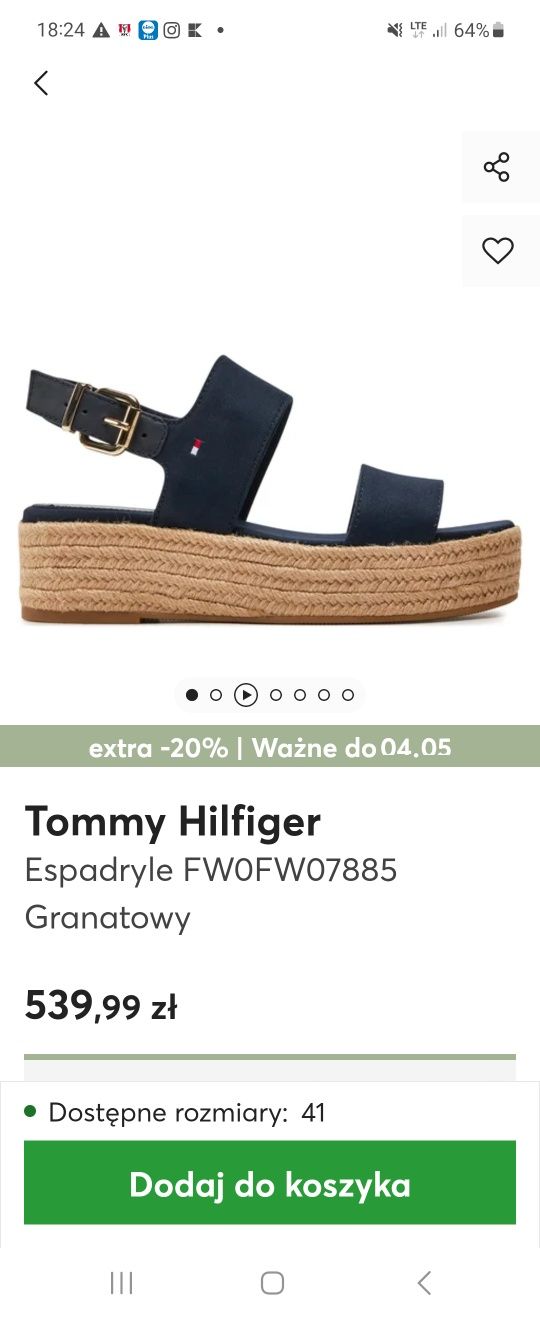 Espadryle Tommy Hilfiger 38