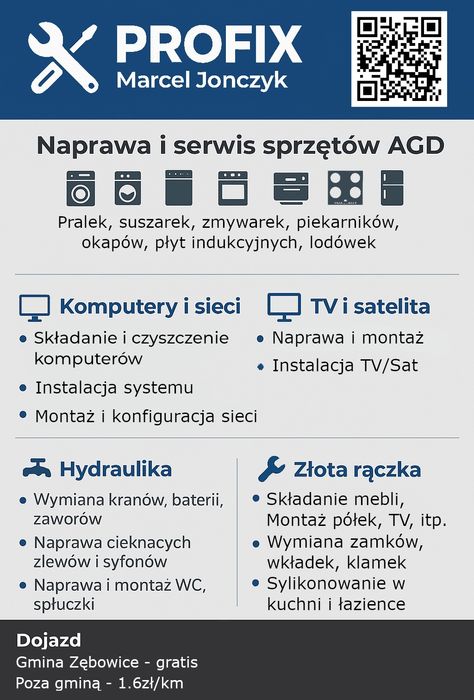 ProFix - Serwis AGD, hydraulika, sieci telewizyjne i komputerowe