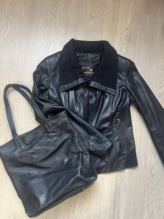 Шкіряна косуха, приталена