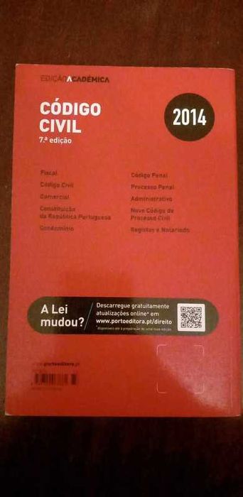 Código civil Portugal Porto Editora Livro
