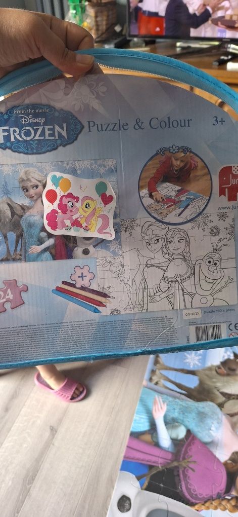 Układanki puzzle hello kitty&frozen