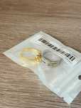 Pierścionki pozłacane srebrne zestaw 21,4 mm