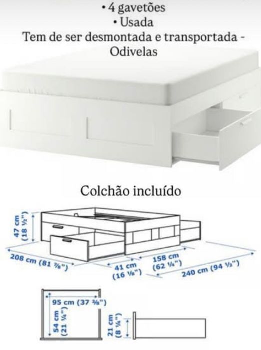 Cama de casal + colchão