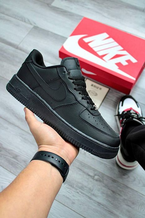 Кроссовки мужские Nike Air Force 1 Low Black Найк Аір Форс 1