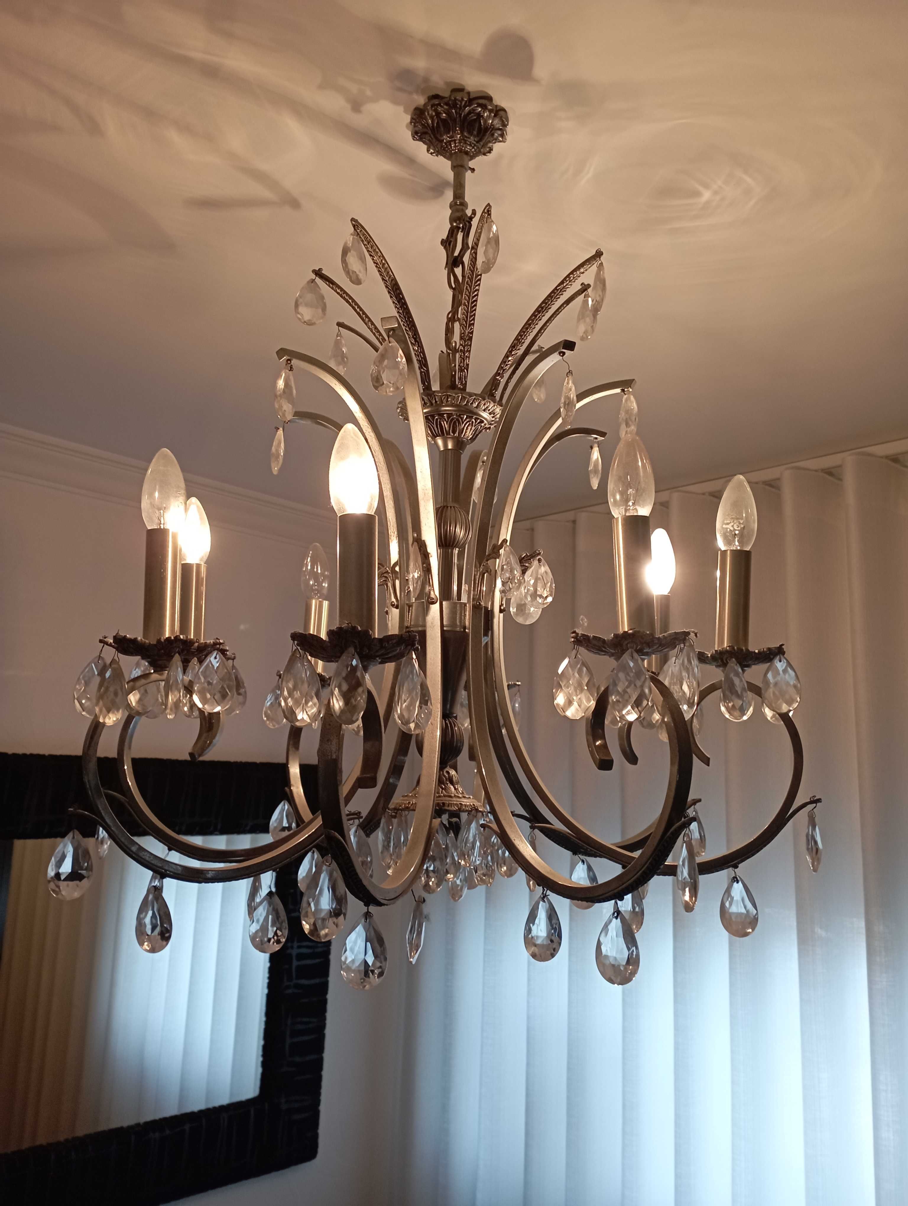 Candeeiro de sala em cristal
