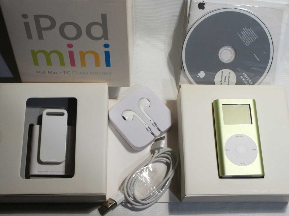Apple Ipod Mini A1051 4GB Green kit коробка, документи, чохол.