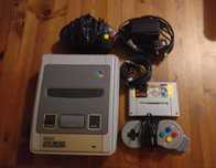 Super Nintendo Consola Completa + Cabos + 2 Comandos e jogo incrível
