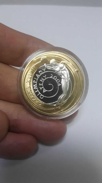 Серебряная монета 10 злотых 2004 Польша - XXVIII Олимпийские игры