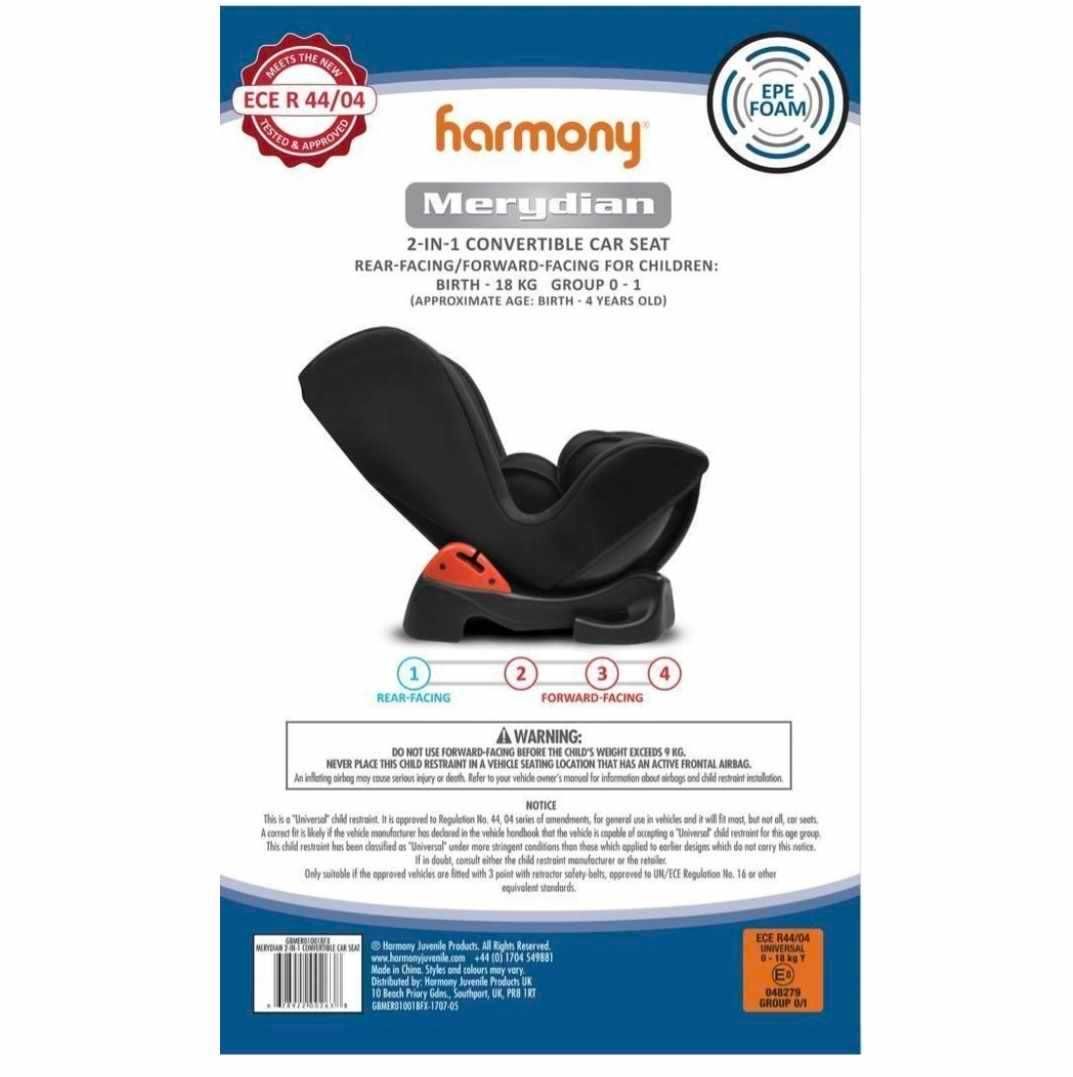 Fotelik Samochodowy HARMONY Merydian 2w1 0-18 kg