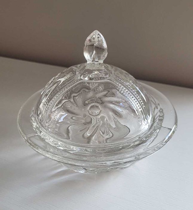 Szklana maselnica maselniczka Ząbkowice słońca