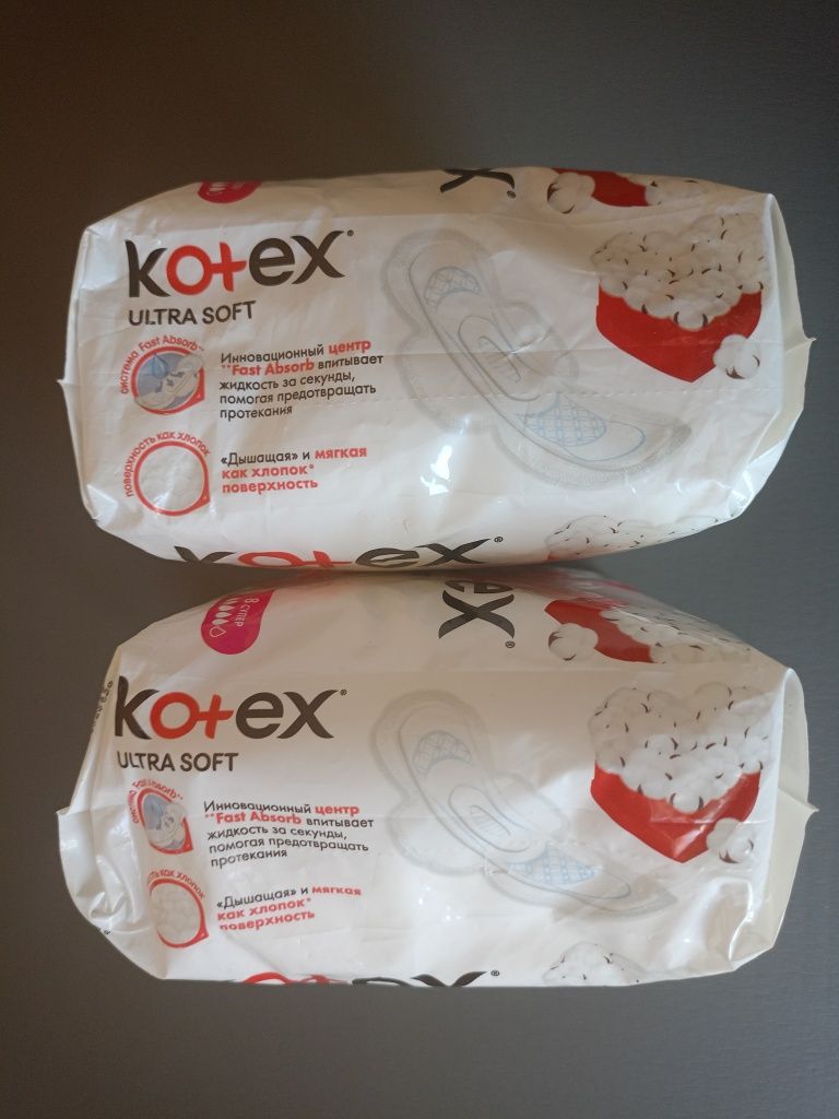 Набор женских прокладок Kotex ULTRA Soft Супер/Нормал, 4 упаковки
