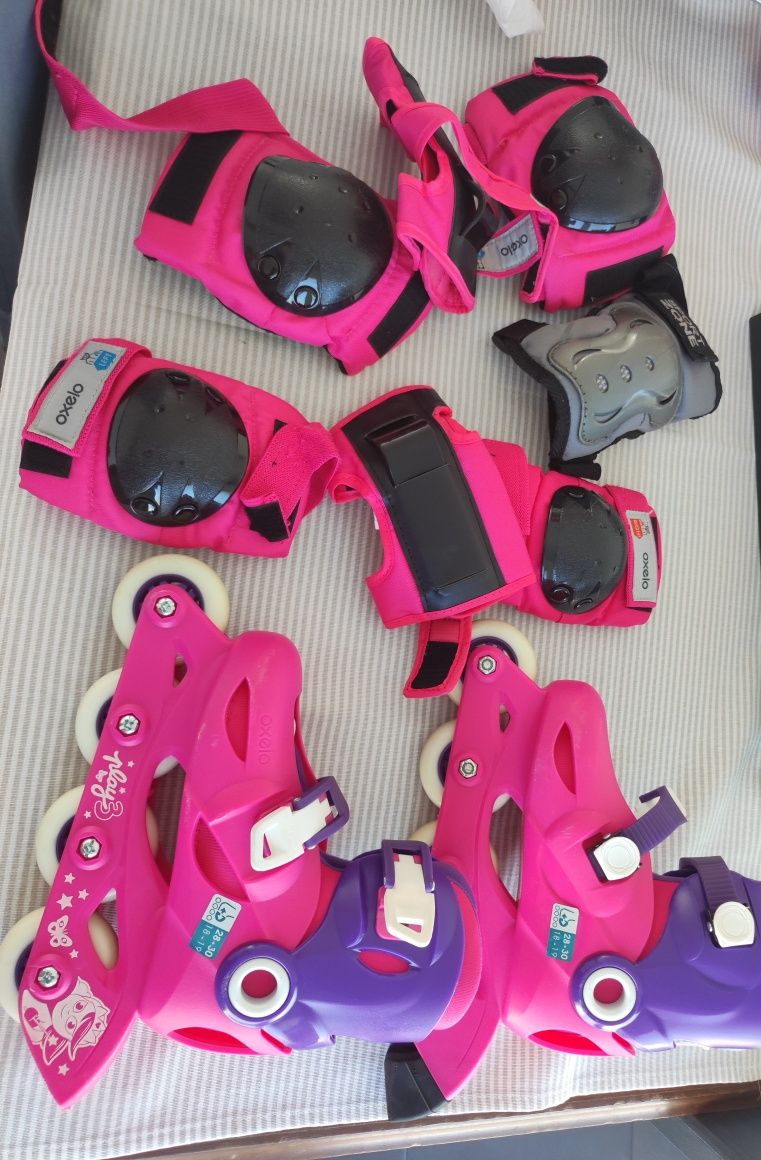 Conjunto Patins + Joalheiras  OXELO