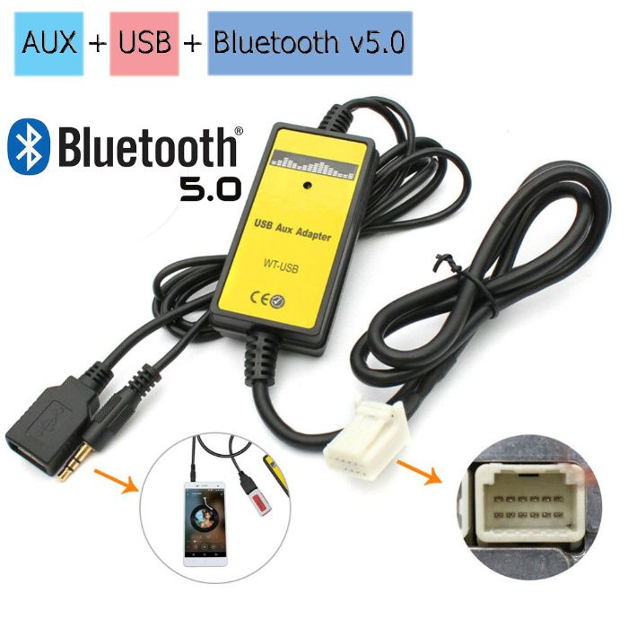 Блютус Toyota VW Lexus AUDI Skoda BT USB AUX MP3 Музыка Звук