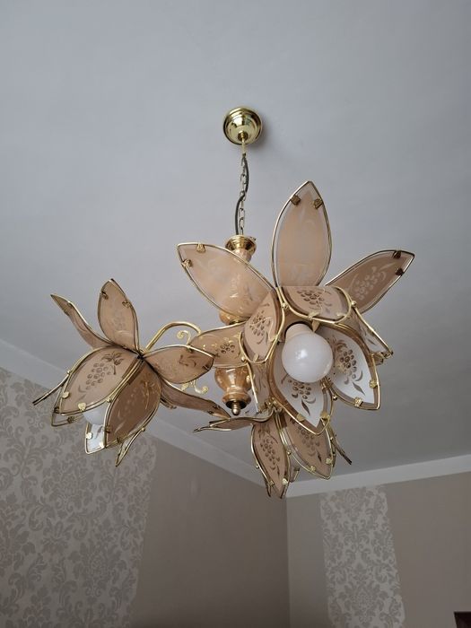 Żyrandol lampa 3 punktowa złota Cena do uzgodnienia