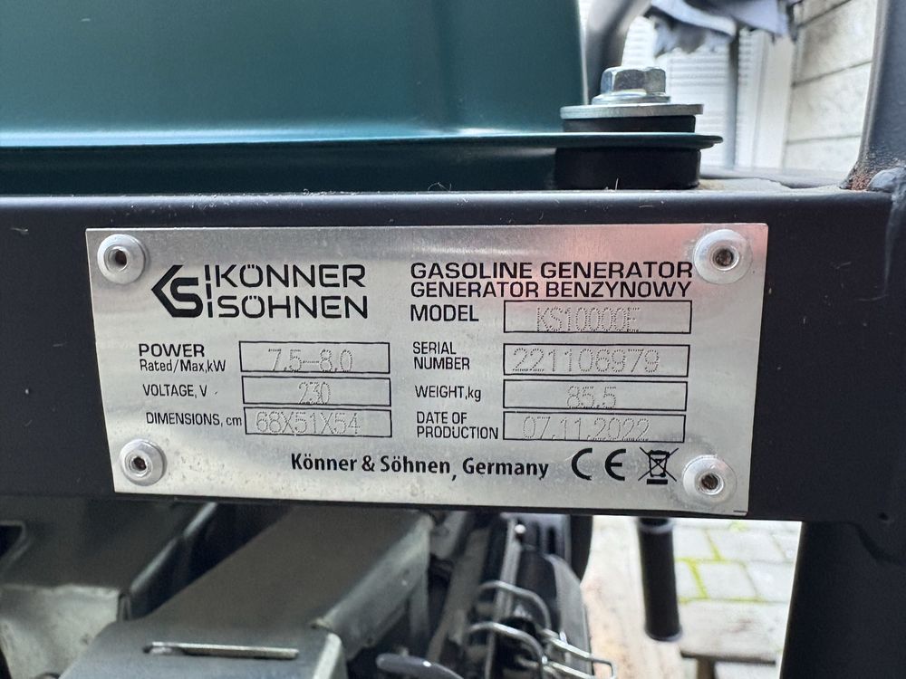 Бензиновий генератор Konner&Sohnen KS 10000E 8кВт