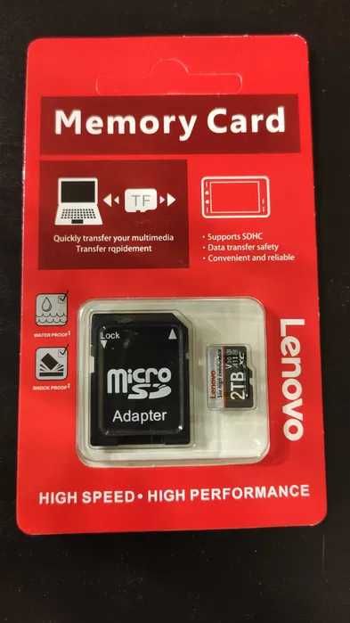 Karta pamięci microSD 2TB (2000GB) + adapter.