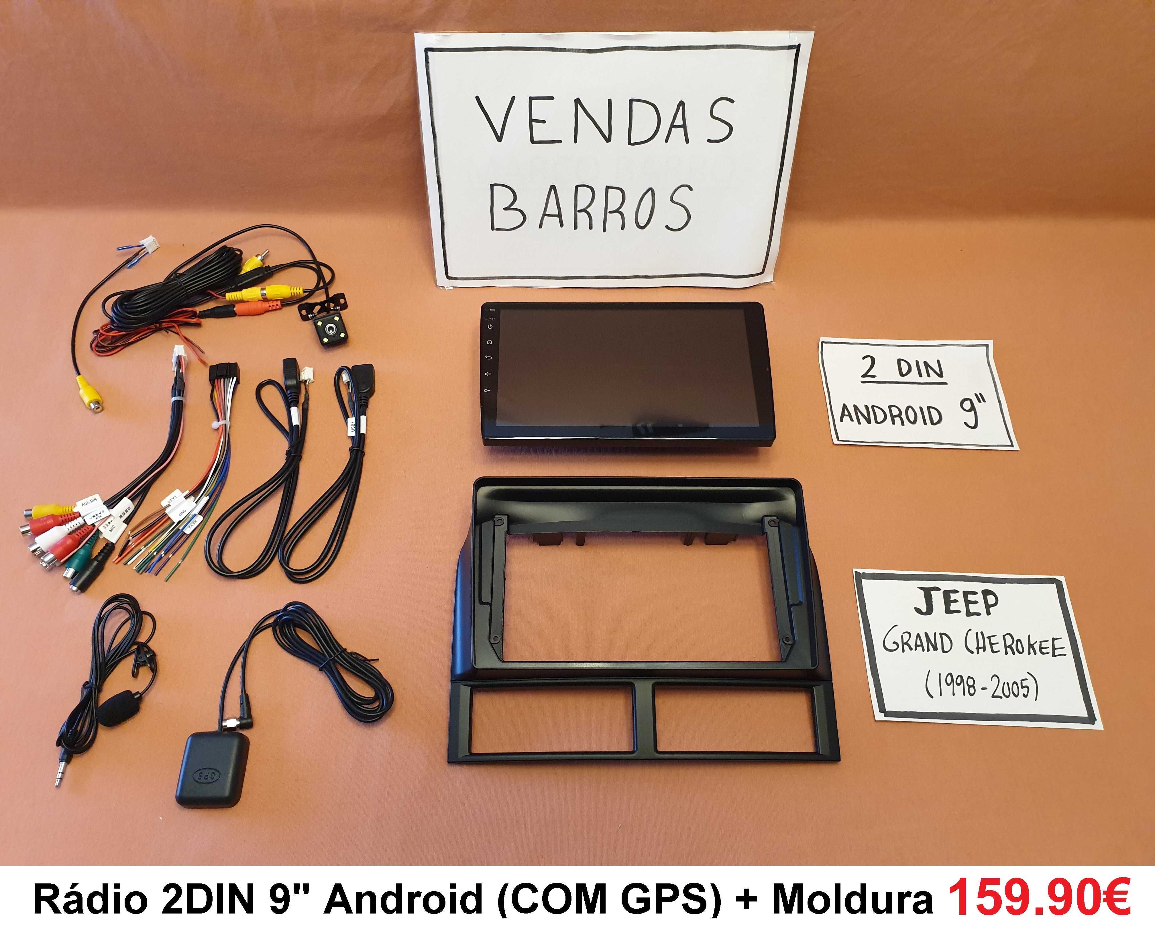 (NOVO) Rádio 2DIN • Jeep GRAND CHEROKEE • (ZJ) (WJ) (WK) • Android GPS