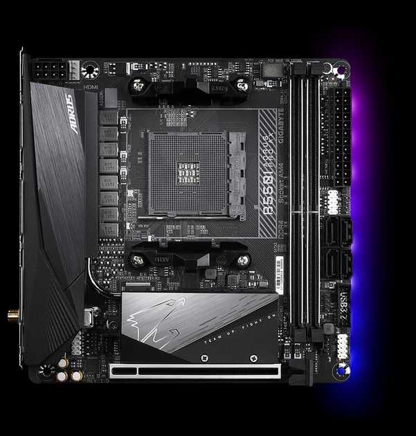 Материнська плата MiniITX Gigabyte B550I Aorus Pro AX sAM4 B550