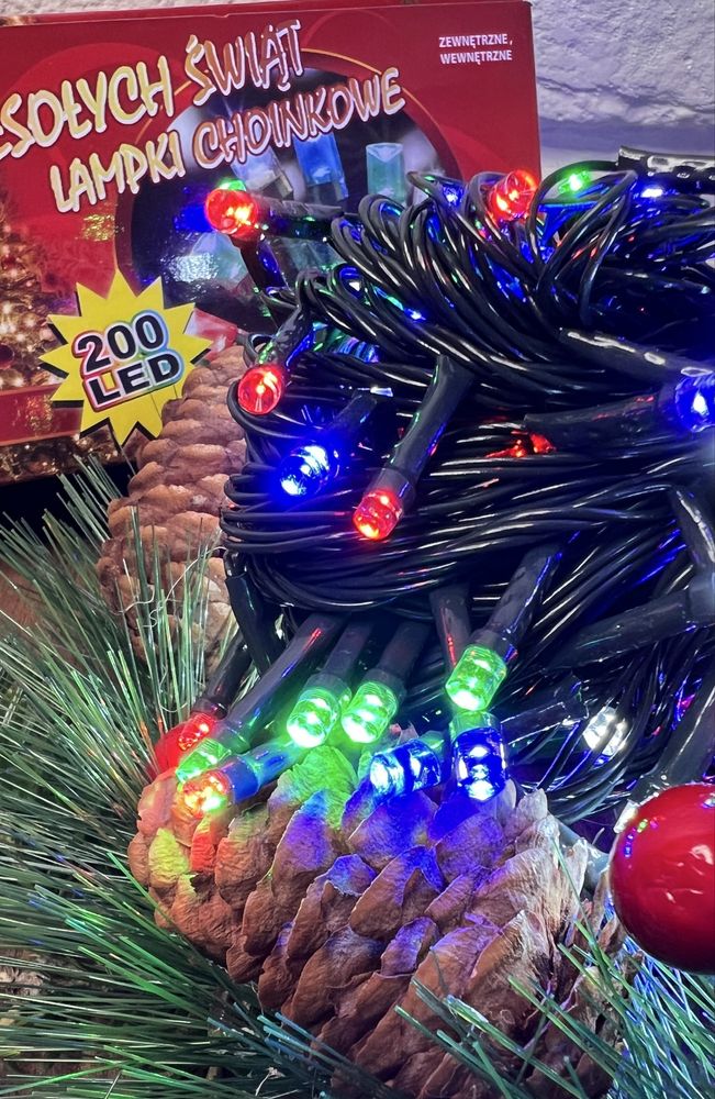 2 szt Lampki Choinkowe / Świąteczne LED 200 ozdobne NOWE!