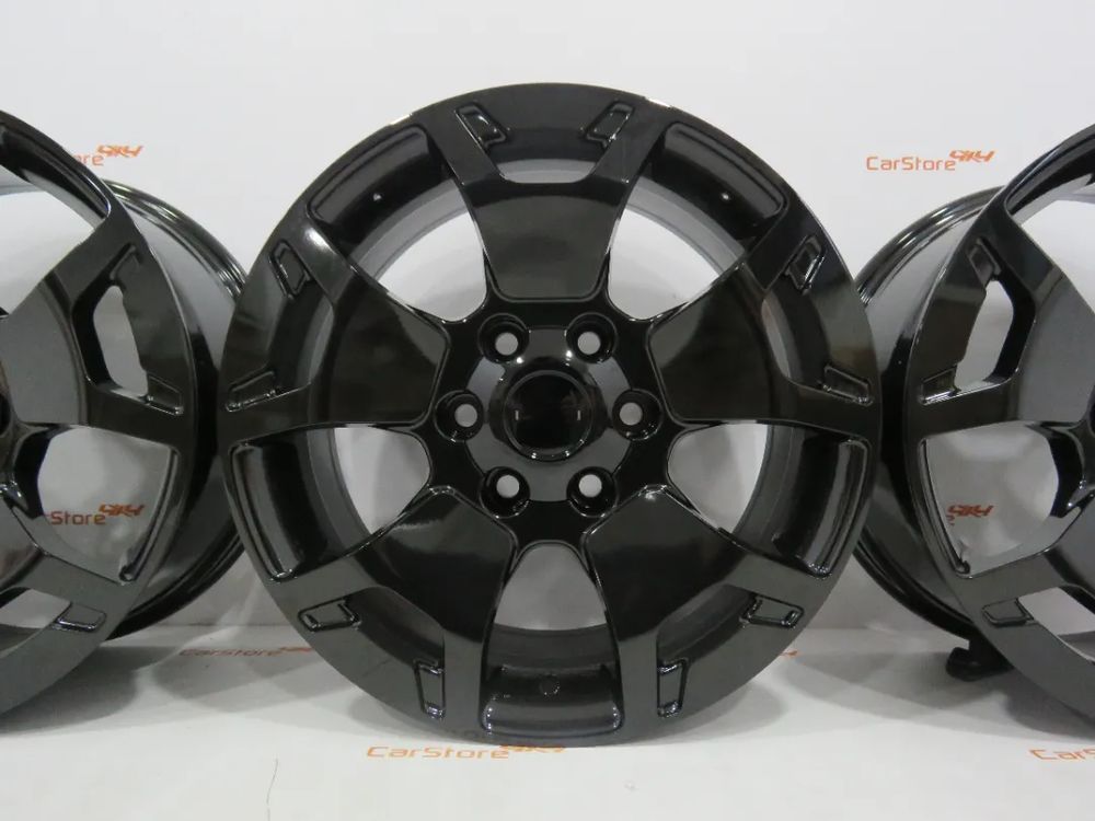 Jantes Look Toyota Hilux 17 x 7.5 et 25 6x139.7 Pretas  Brilhante