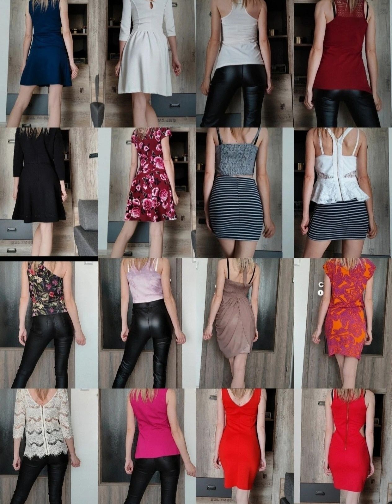 Markowa duża paka XS S Zara Reserved House Bershka bluzka top sukienka