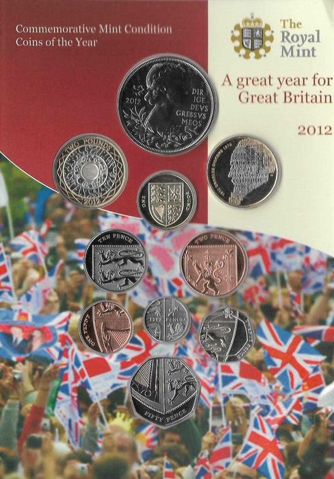 Inglaterra - - - "Carteira Anual BNC-2012" - - - - - Moedas
