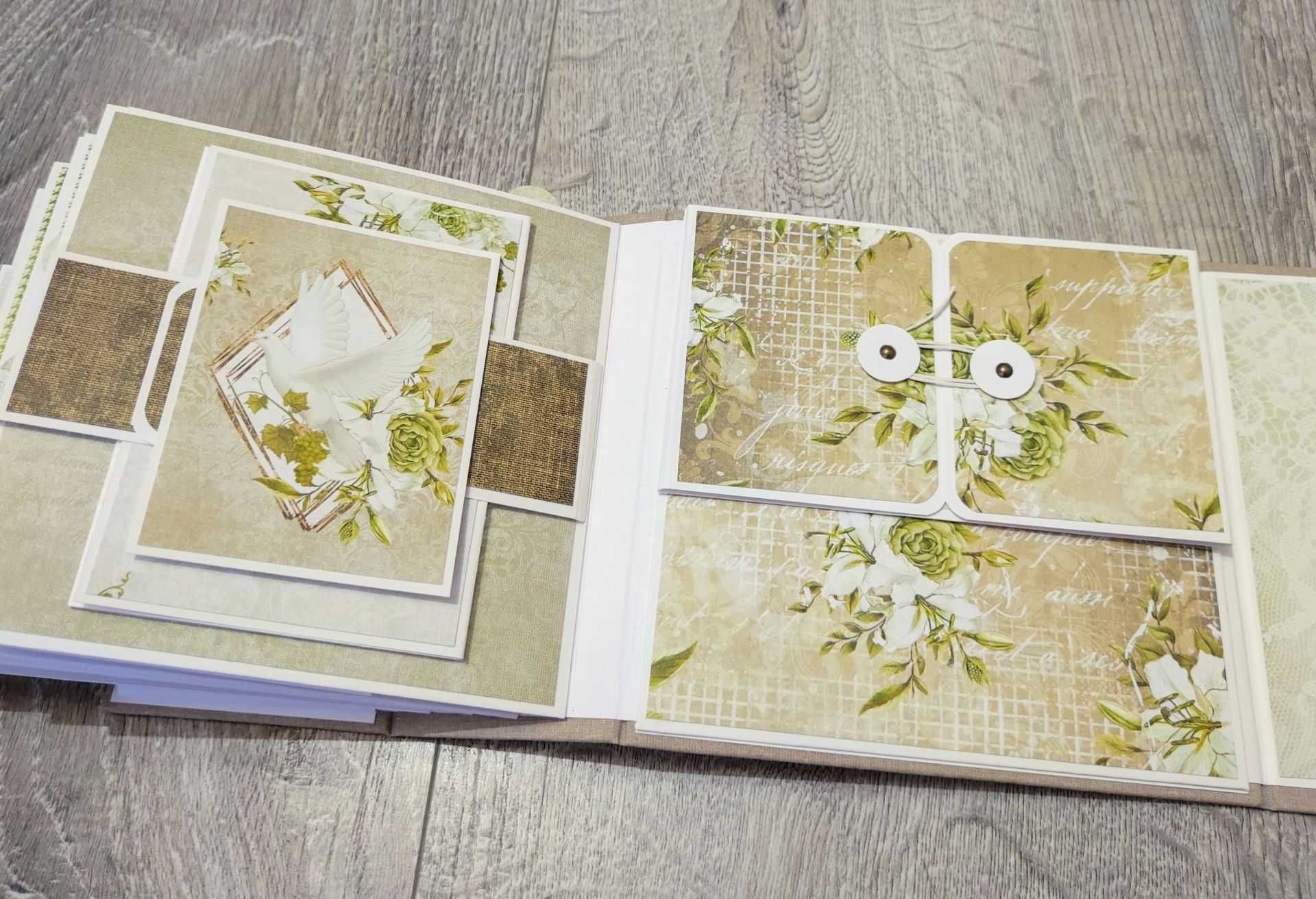 Album na zdjęcia Chrzest Święty, rękodzieło scrapbooking