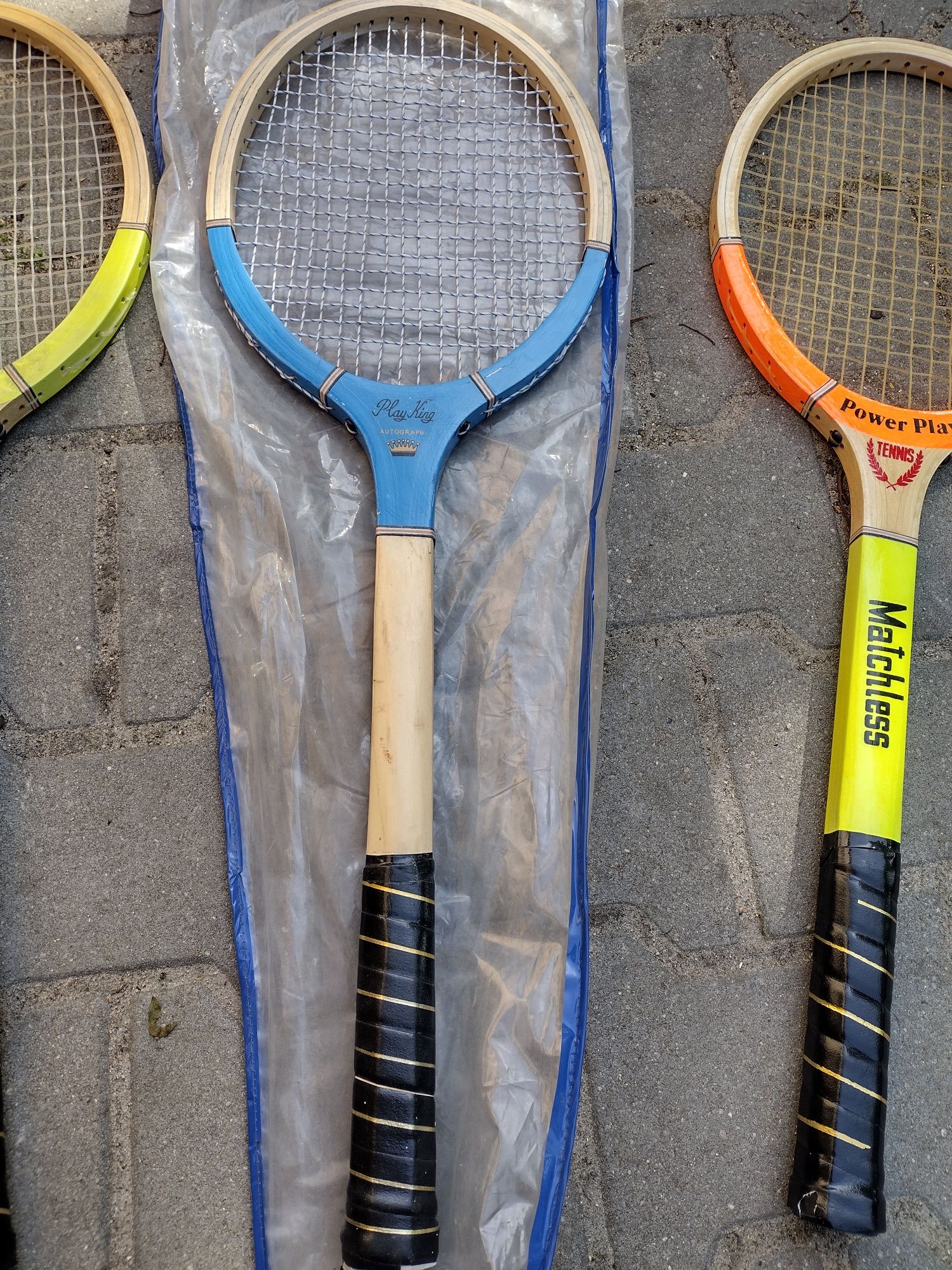Rakiety tenisowe drewniane w bdb stanie
