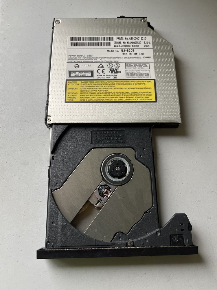 Leitor / gravador de dvd para portátil