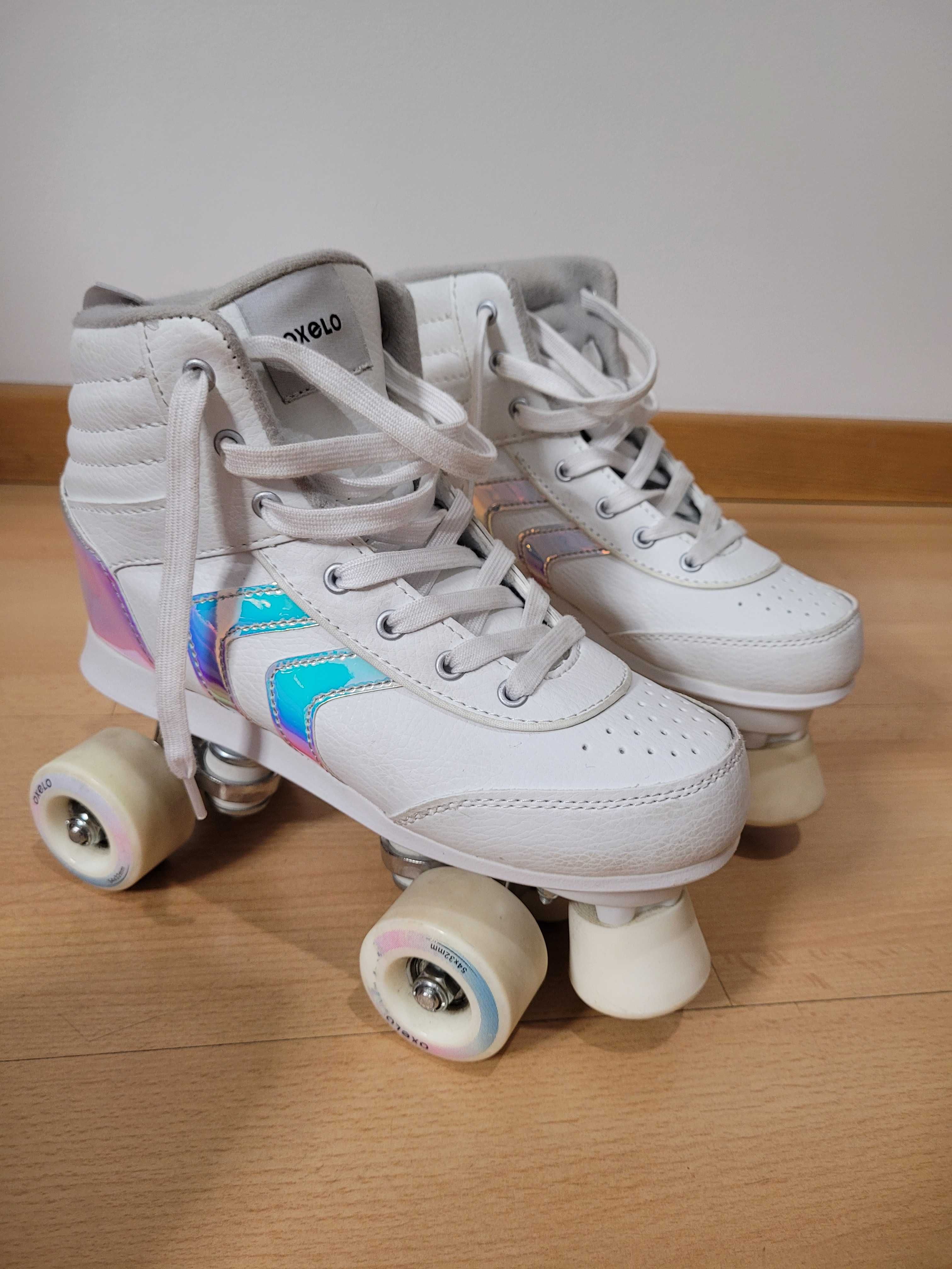 Patins 4 rodas Oxelo tamanho 37, com saco.