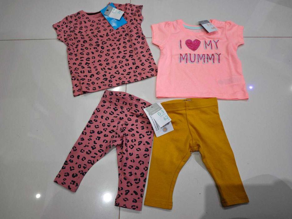 mały zestaw nowych ubranek dla dziewczynki, rozm 62-74, z metkami