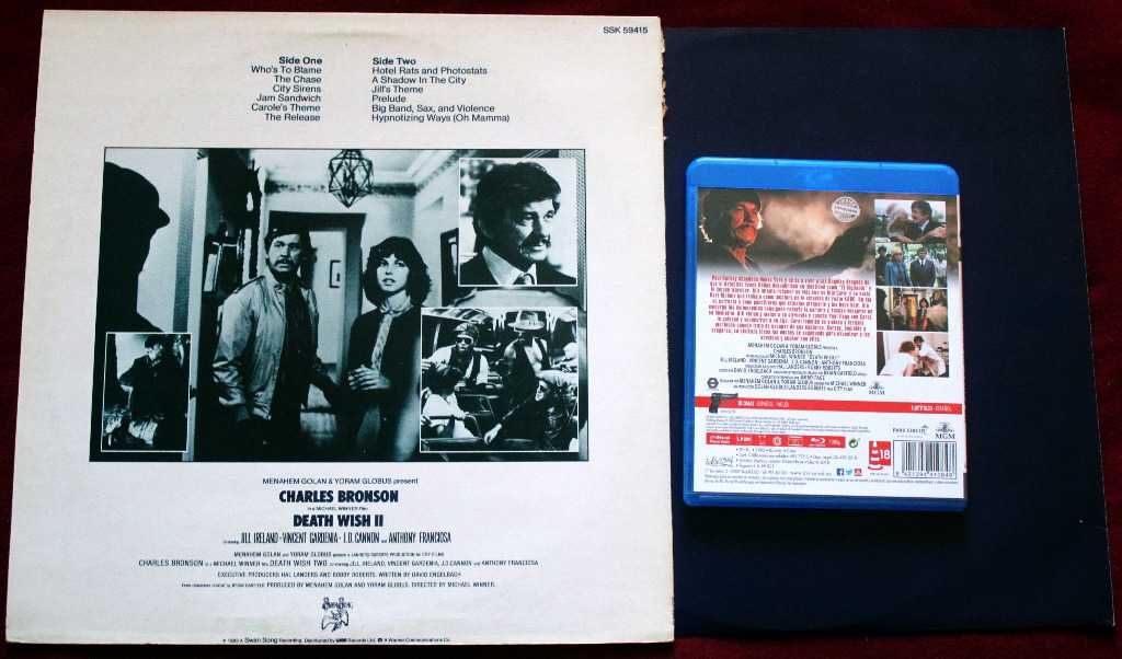 Death Wish II LP + Blu Ray Jimmy Page Charles Bronson