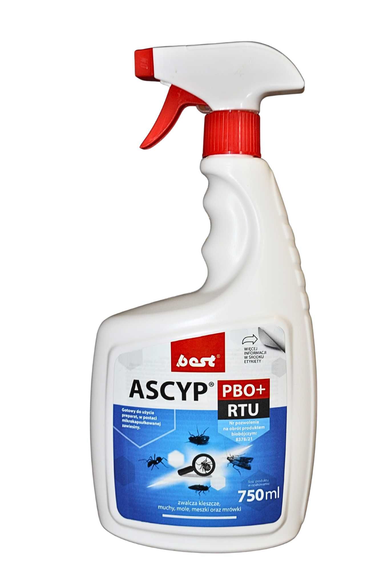 ASCYP PBO+ RTU 750ml na komary, mole, muchy, mrówki
