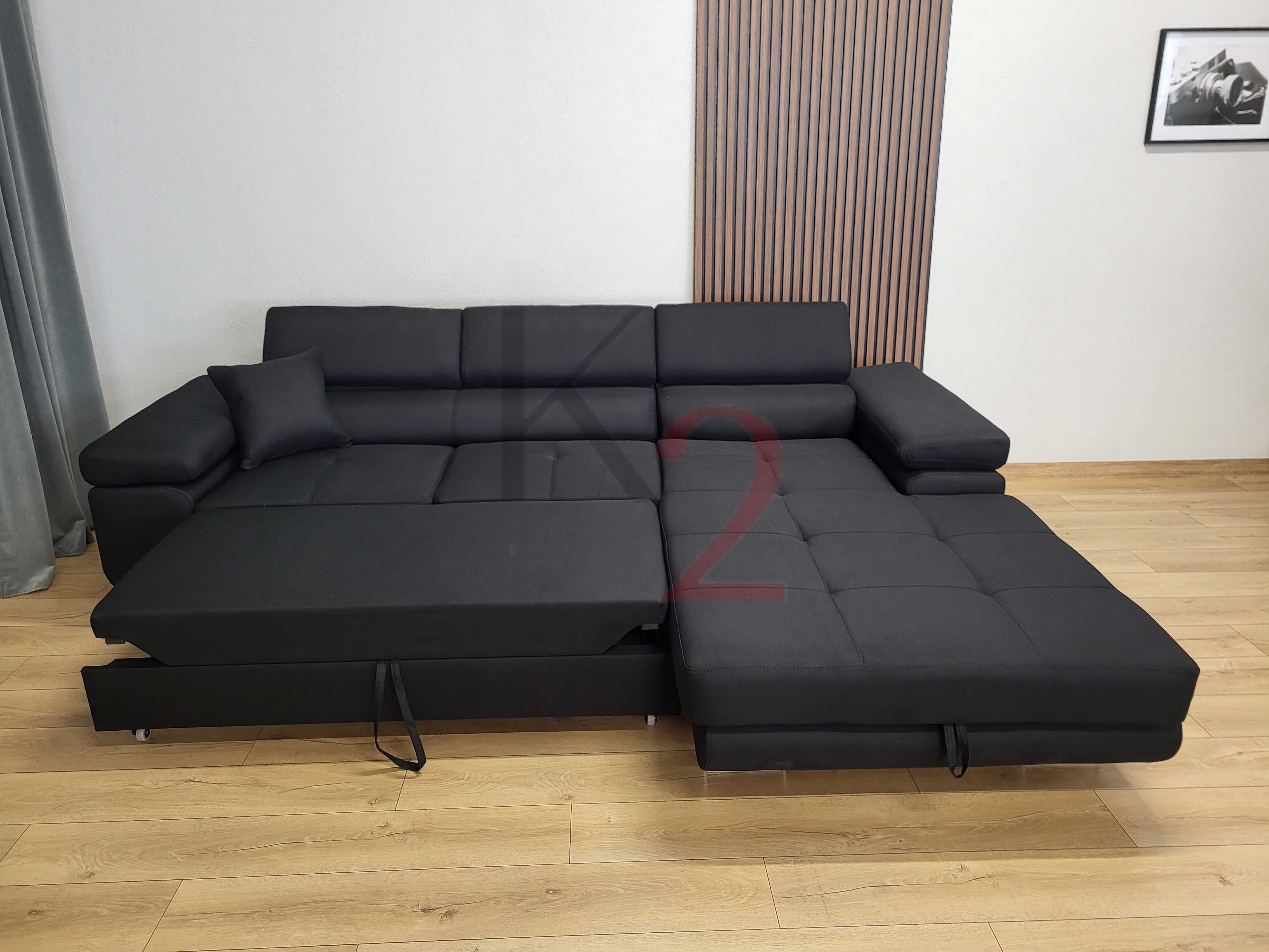 Narożnik ALEX regulowane zagłówki ROGÓWKA sofa kanapa pojemnik +GRATIS