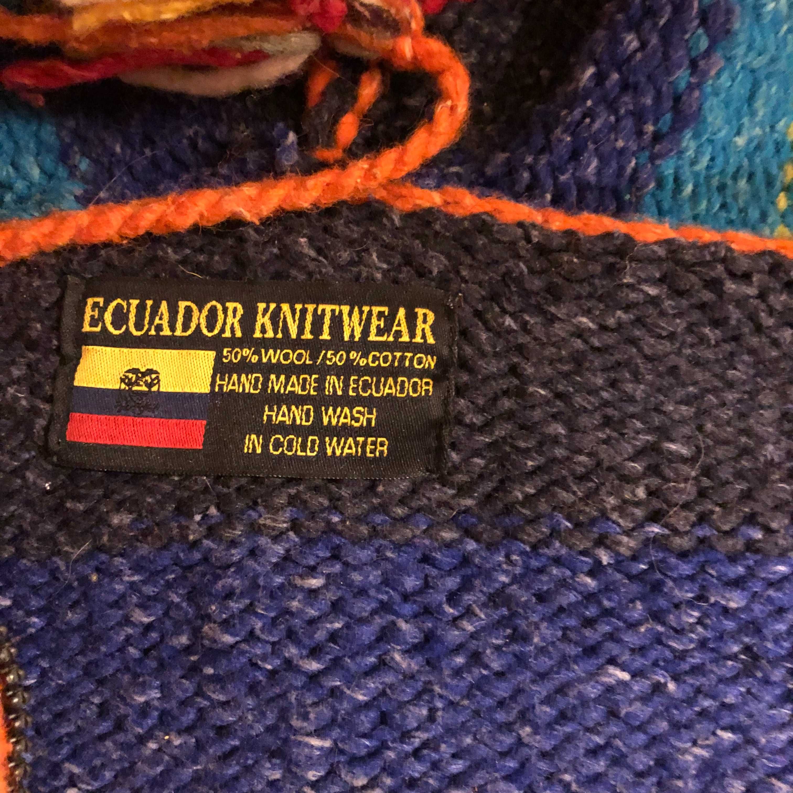 Ręcznie szyta bluza wełniana Ecuador rozmiar M