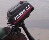 Лодочный бензиновый мотор Fisher 2.5 л.с. на резиновая пвх лодка