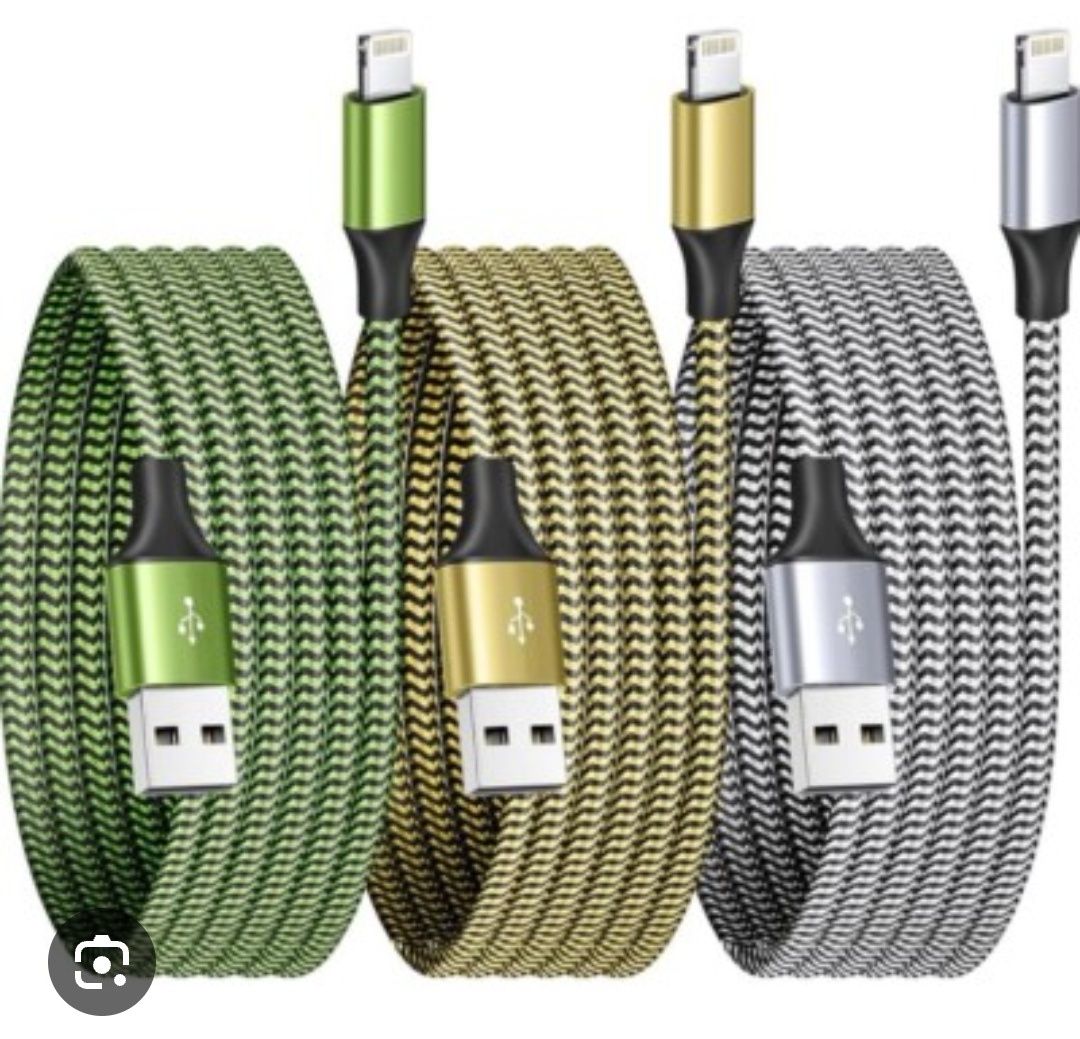 Kabel do ładowarki iPhone'a do iPhone'a 1,8 m/zestaw 3 sztuk;